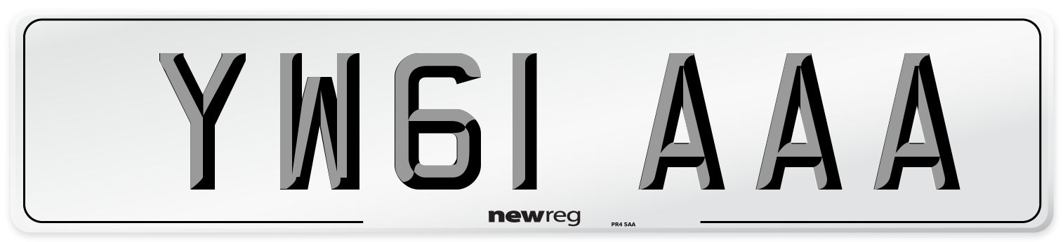 YW61 AAA Number Plate from New Reg
